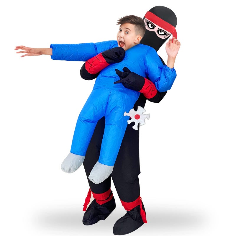 كاملينبو زي كاملينبو للهالوين قابل للنفخ للأطفال الأولاد النينجا الذي يحمل شخصًا مخيفًا للهالوين زي تنفجر للحفلات التنكرية - Image 1
